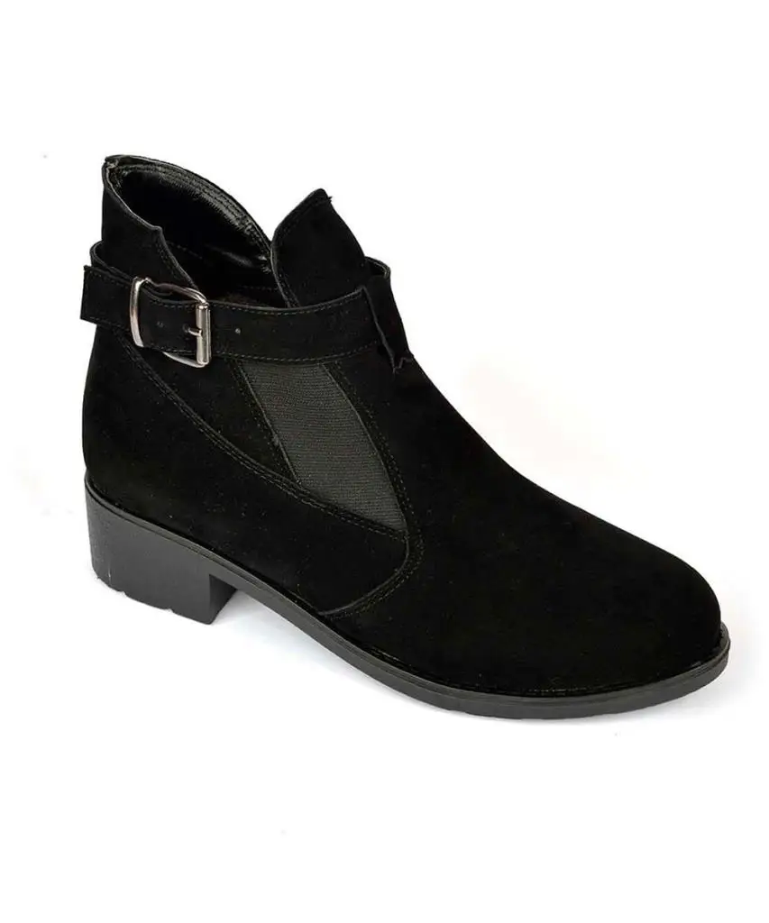 

Mosimoso Women's Ankle Height Boot Black Suede Women Boots