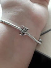 PANDACH-Colgante de Plata de Ley 925 auténtica con letra de alfabeto, abalorio de nombre de A-Z, apto para pulsera Pandora Original, joyería CMC030, 100%