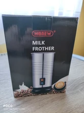 HiBREW-Espumador de leche automático de acero inoxidable, máquina para calentar leche en frío/caliente, Cappuccino Latte, Chocolate, doble pared, M1