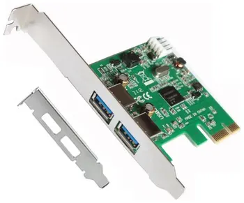 

PCI EXPRESS CARD 2 PORTS USB 3,0 WITH ADAPTER FOR LOW PROFILE