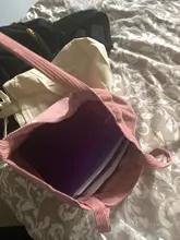 MABULA-Bolso de compras de pana plegable, informal, ecológico, de alta calidad, bolso reutilizable para las compras, ligero