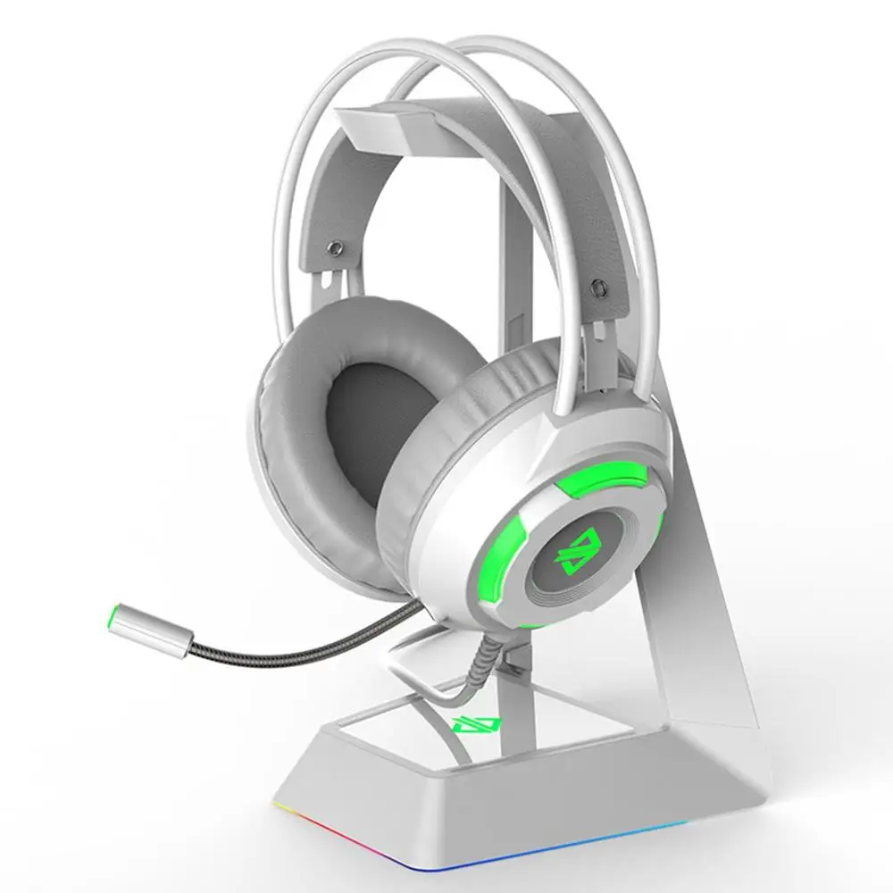 Game Fps Wire Headset Headphone Stereo HIFI Deep Bass Noise Canceling Computer PC Audiophiles Earphone With LED Light Microphone