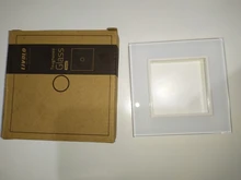 Livolo – Panel de cristal para interruptor de pared. VL-C7-SR-11, Panel de cristal blanco perla de 80mm * 80mm, estándar europeo