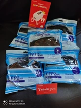 Mascarilla de 5 capas KN95 con filtro FPP2, máscara respirador reutilizable FFP2, 1-200 piezas