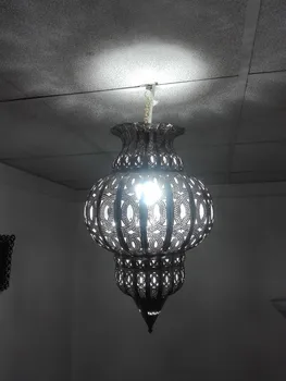 

Moroccan Chandelier Lamp Lantern Aluminum Arabic Oriental Ethnic 0956