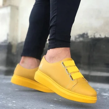 

BA0026 3 Tape Yellow Thick Sole Casual Men Shoes 425638671