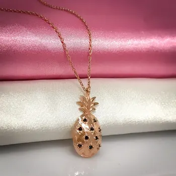 

New Pineapple Silver Rosegold Necklace