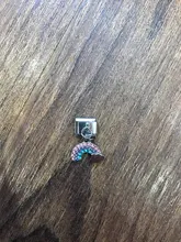 Hapiship-Corazón arco iris de acero inoxidable con diseño de margaritas, elefante, estrella de mar, accesorio para pulseras de 9mm