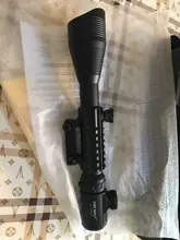 Fire Wolf-Mira iluminada telémetro para caza, rifle de retícula holográfica, visor de 4 retículas, láser rojo de 20 mm, ideal cacería, 4-12x50