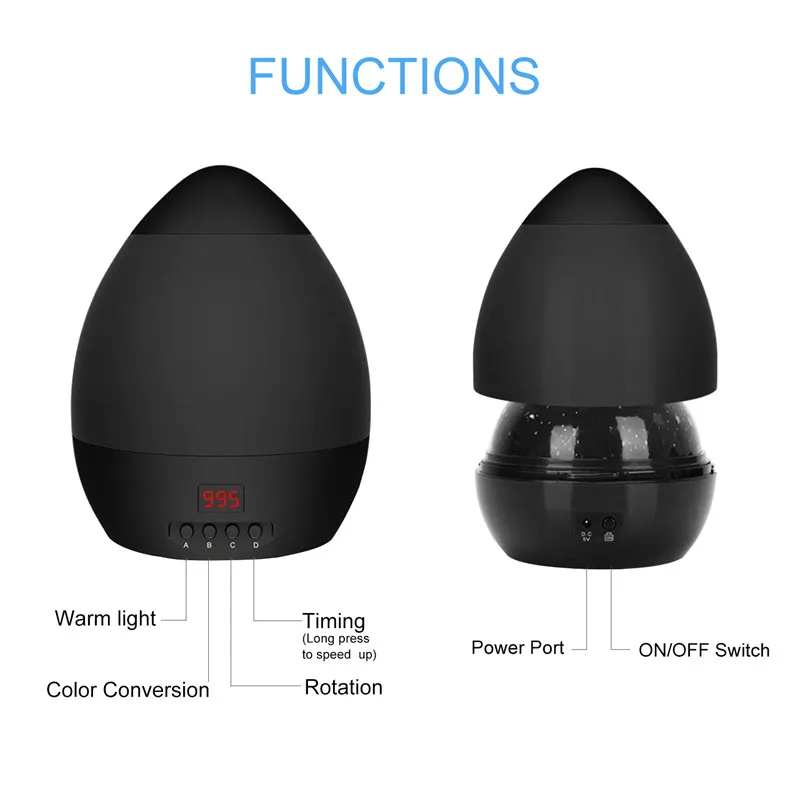 LED Night Light Projector Starry Sky Star Master Children Kids Baby Sleep Romantic LED USB Projector Lamp Xmas Gifts