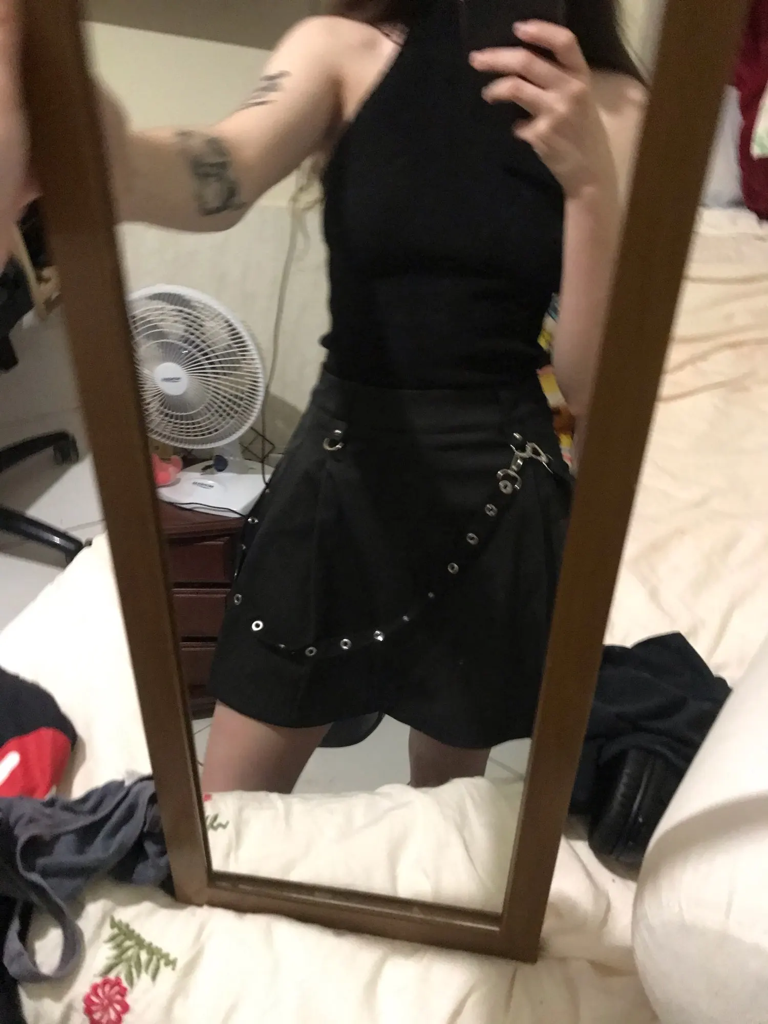 Black Skirts with Bandage Pastel gothic E-girl photo review