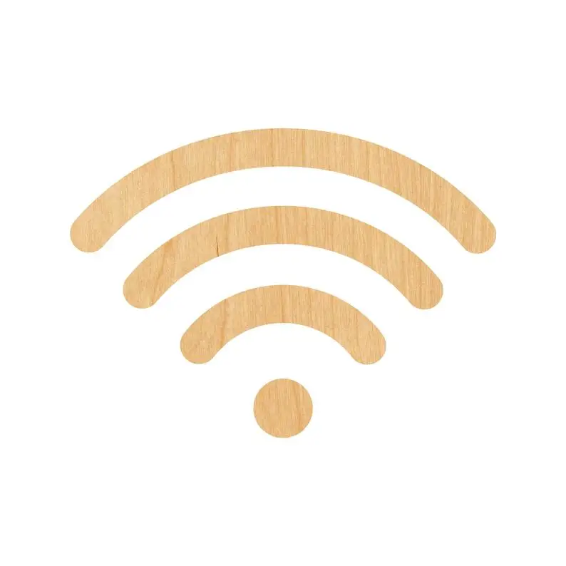 Wifi Symbol Laser Cut Out Wood Shape Craft Supply- Unfinished