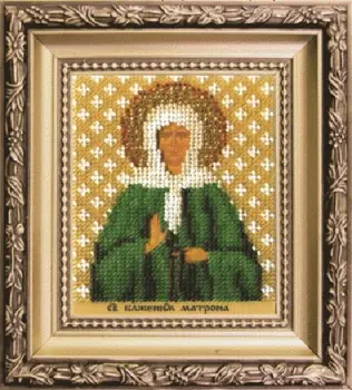 

B-1217 set for embroidery with beads "'icon holy blessed matron moskovskay', 9*11 cm