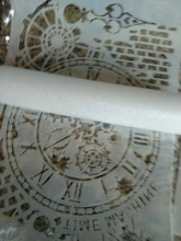 Reloj de tamaño A4, pintura de pared de flores, plantillas, sello, álbum de recortes, arte decorativo en relieve, papel, DIY, plantilla de etiquetas de flores