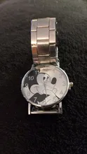 Caliente Mickey Mouse marca reloj de las mujeres con estilo de malla de acero inoxidable reloj de cuarzo Casual chica regalo Relogio reloj de los hombres