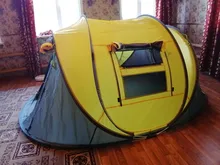 HUI LINGYANG-tienda de campaña para exteriores, carpa automática para acampar, senderismo, impermeable, grande, familiar, abierta