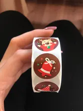 Stickers Box-Labels-Decorations Candy-Bag Merry-Christmas New-Year Elk 500pcs