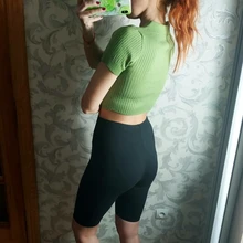 Polo Shirts Tees Short-Sleeve Mujer Camisetas Cropped Slim-Fit ITOOLIN Female Sexy Summer Vintage