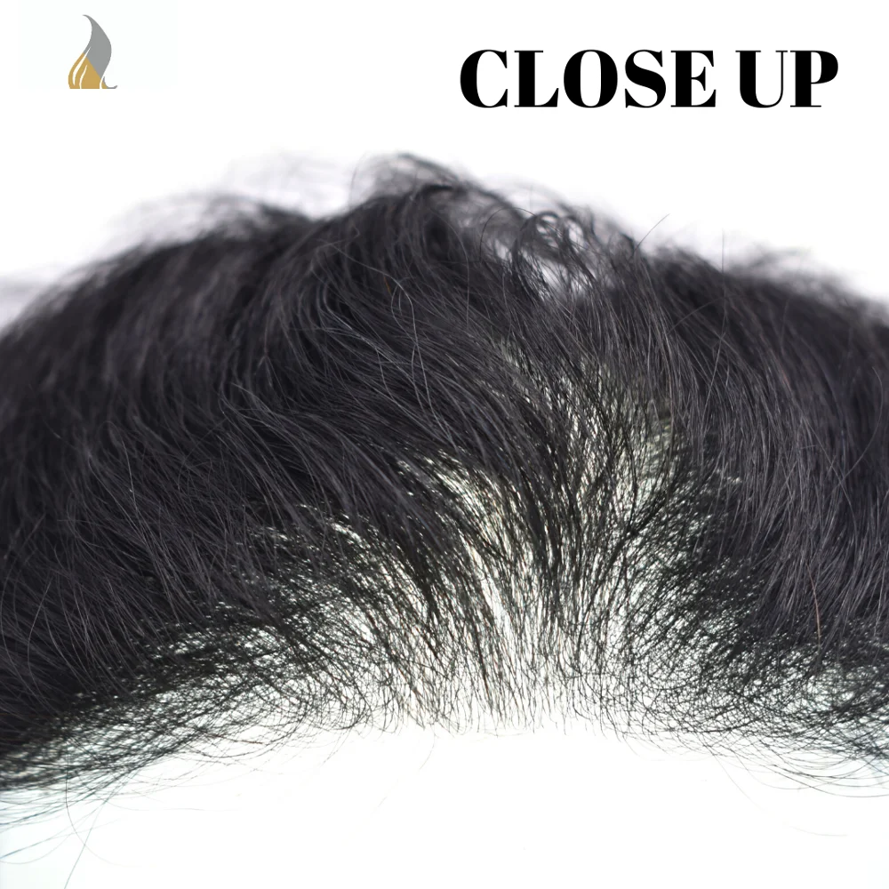 Invisible Super Thin Skin 0.06mm Mens Toupee Replacement Hair System V-Looped Mix Grey Hair Transparent Poly Male Prosthesis human hair toupee