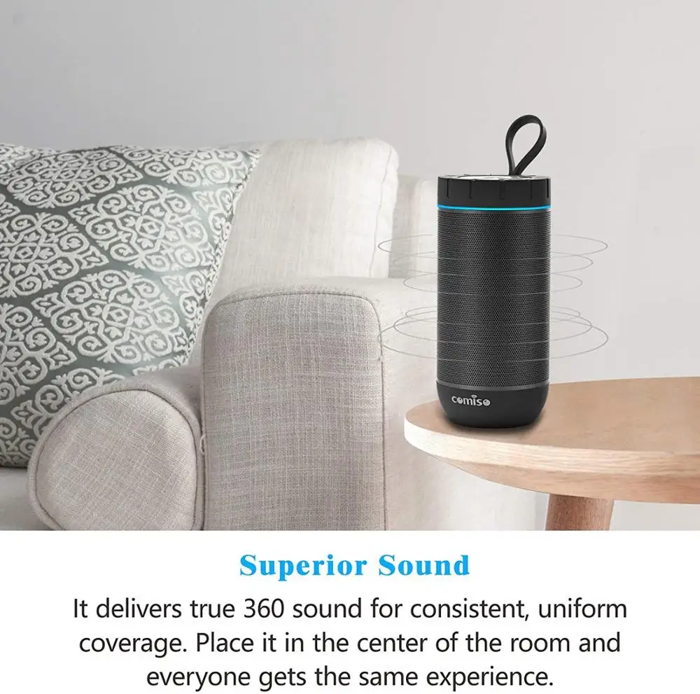 COMISO Waterproof Bluetooth Speakers Outdoor