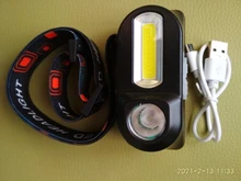 Headlamp Flashlight Torch Sanyi Hiking Mini Rechargeable Camping 18650 USB