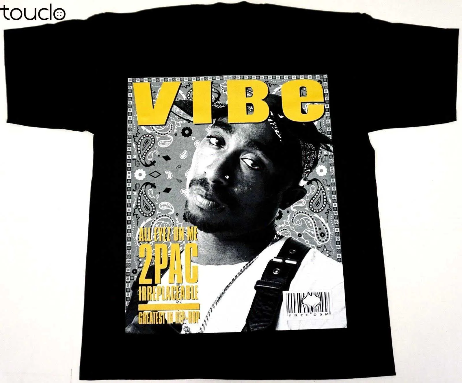 Винтажная Футболка 2PAC Мужская черная футболка Tupac Shakur в стиле хип-хоп рэп новинка