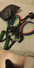 Banda con tubos de resistencia para Fitness, cuerda de tracción elástica para gimnasio y Yoga, expansor de entrenamiento, anclaje de puerta con asa y correa para el tobillo, 11 unidades