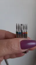 Rotery-fresas para taladro eléctrico, juego de 7pcs de brocas de diamante para limar y cortar cutículas y uñas en manicura y pedicura