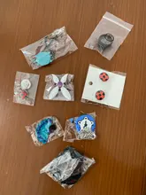 Pendientes de mariquita con Clip para la oreja, aretes de mariquita para Cosplay, circulares, de lunares, regalos de fiesta, joyas de Anime, novedad de 2020