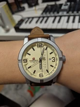 NAVIFORCE-reloj de cuarzo deportivo para hombre, cronógrafo de pulsera de cuero, estilo militar, informal, con fecha, marca de lujo, 2019