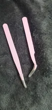 Pinzas rectas y curvadas de acero inoxidable para extensiones de pestañas, gran oferta, 2 uds., 2020