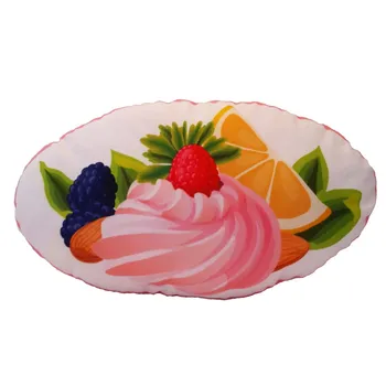 

Decorative Ice cream and fruit design pillow perfect kitchen decorations fabric pillow
