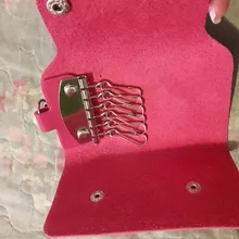 1 PC portátil de los titulares de ama de llaves llavero coche bolsa Porta llaves Unisex caso cartera cubierta de Color sólido Simple bolsa de almacenamiento