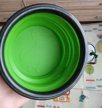 Taza plegable de viaje para alimentación de agua, contenedor portátil de comida para cachorros, para perros y gatos, bandeja de alimentación, 350ML