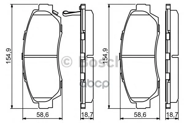 Колодки Тормозные Дисковые Передн Honda: Cr-V Iii(Re) 2.4 4wd/2.4 I-Vtec 4wd/2.4 I-Vtec 4wd 06- Bosch арт. 0986494308