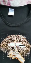 Shirt Lips Tees Base Women Tops Funny Leopard Summer Fashion O-Neckblack ZOGANKIN