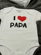 2 unids/lote recién nacido Bebé Ropa de manga corta Niña niño ropa I Love Mama Papa diseño 100% algodón mamelucos de bebe disfraces blanco ropa niña ropa de niña
