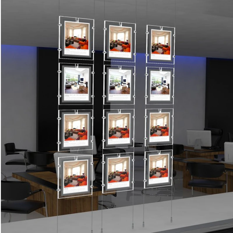 A4 Backlit Display Light Boxes Led Illuminated Window Displays For