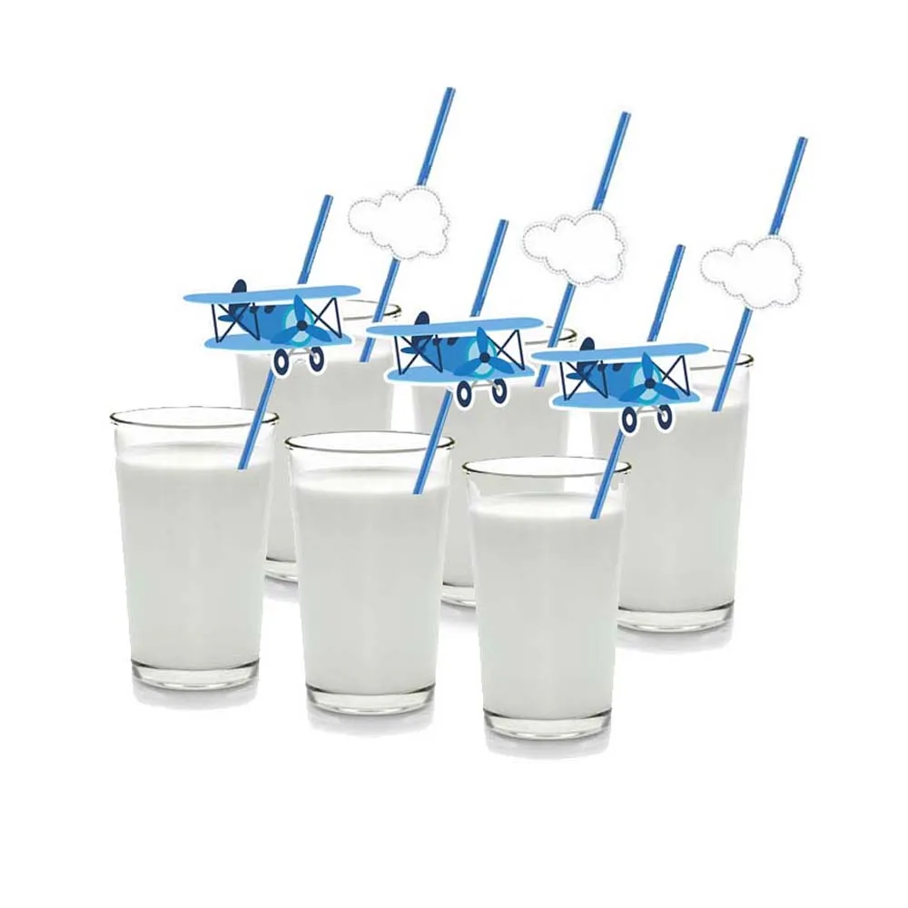 Decorazioni Compleanno Aeroplano Per Ragazzi – Palloncini, Striscione E Ghirlanda Nuvola, Kit Blu E Bianco Per Feste Tema Aereo