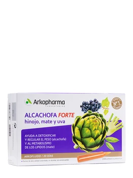 

Arkofluido artichoke forte 20 drinkable ampoules helps detoxify and regulate weight
