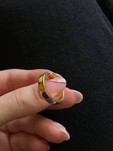 Anillo de corazón de amor esmaltado colorido gótico Vintage, anillos sencillos de Metal dorado y plateado para mujer, joyería Punk Rock