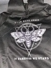 Sudadera con capucha de Devil winter para mujer, nueva oscura, punk, Vintage, Harajuku, informal, con estampado de dibujos animados, de talla grande, gótica, holgada