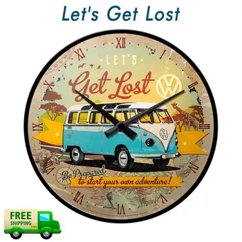

Wall Clock Art Volkswagen Let's Get Lost Dia 31 cm FREE SHIPPING