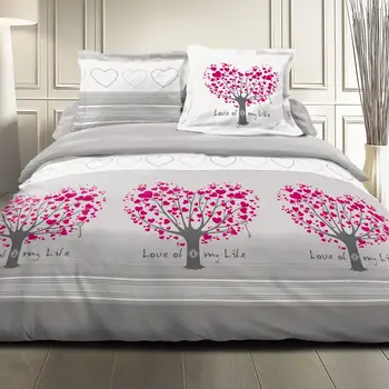 

Duvet cover cotton tree A heart and pillow case