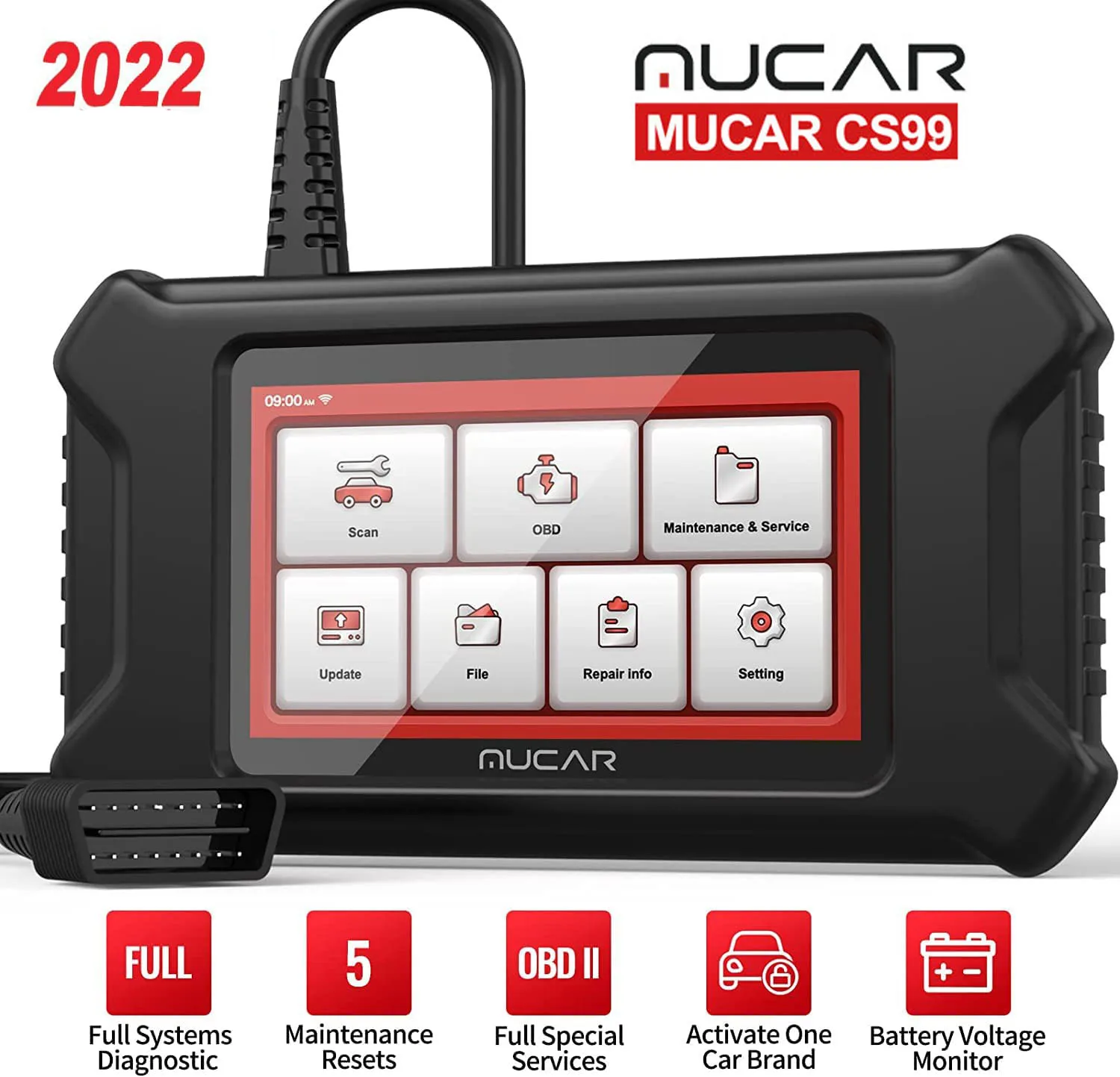 Mucar Cs99 Obd2 All System Car Diagnostic Tool Oil/sas/brake/dpf/ets ...