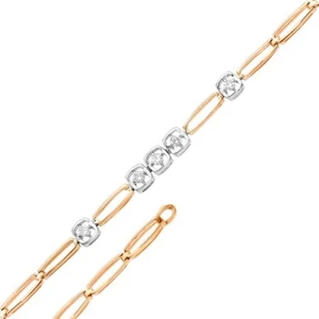 

Master brilliant bracelet with 5 diamonds in red gold