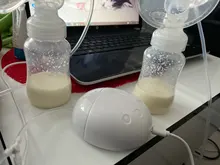 ZIMEITU-Bomba de leche eléctrica doble, succionadora potente de pezones, bomba de lactancia eléctrica USB con botella de leche para bebé, almohadilla de calor en frío