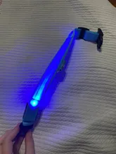 Collar con luces LED para perro, collar de luz recargable por USB, ideal para usar de noche al aire libre, accesorio de seguridad para mascota