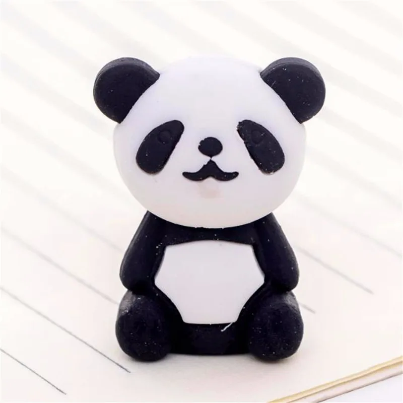 NEW 1PC cute Cartoon eraser lovely panda eraser children stationery gift prizes kawaii school