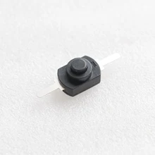 Mini interruptor de botón de encendido y APAGADO para linterna eléctrica, CC 30V 1A, color negro, 10 Uds.